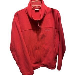 Columbia Women’s 2X Red Long Sleeve Full Zip Polyester Fleece Windbreaker Jacket
